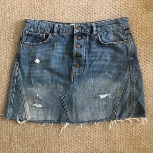 Free People Denim Skirt